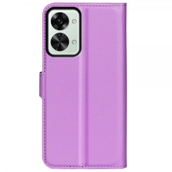 OnePlus Nord 2T Fodral Litchi Lila