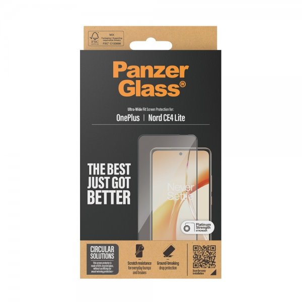PanzerGlass OnePlus Nord CE4 Lite 5G Skärmskydd Ultra-Wide Fit
