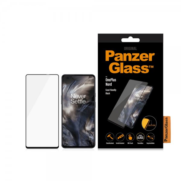 PanzerGlass OnePlus Nord/Nord 2 5G Skärmskydd CaseFriendly Edge-to-Edge