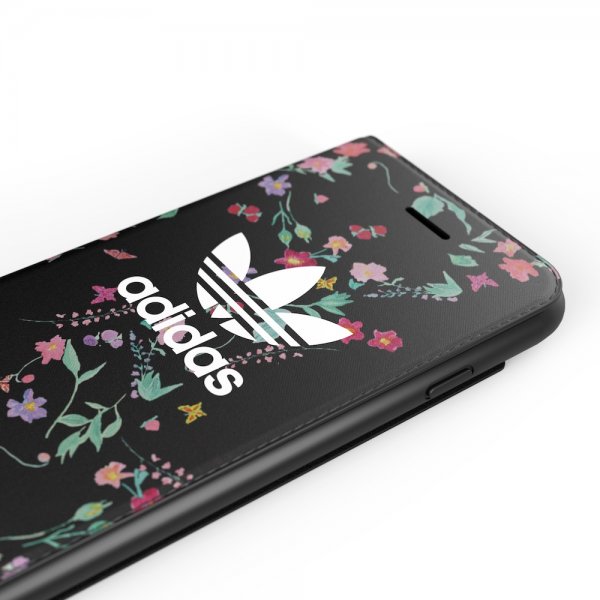 Adidas iPhone 6/6S/7/8/SE Fodral OR Booklet Case AOP FW18 Blommor Svart