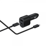 Samsung Original Billaddare Super Fast Dual Car Charger 45W Svart