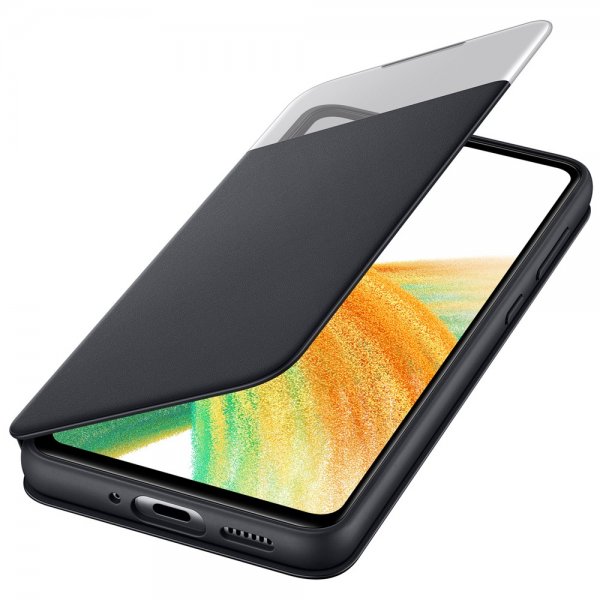 Samsung Original Galaxy A33 5G Fodral Smart S View Wallet Cover Svart