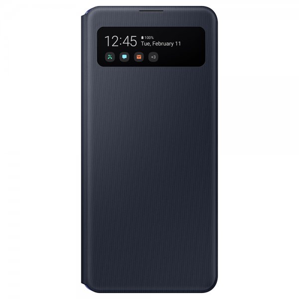 Samsung Original Galaxy A41 Fodral Smart S View Wallet Cover Svart