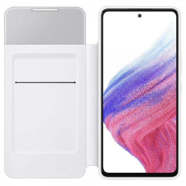 Samsung Original Galaxy A53 5G Fodral Smart S View Wallet Cover Vit