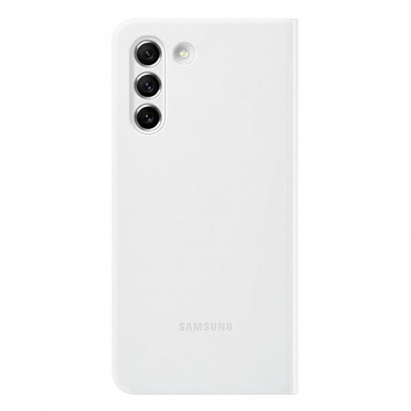 Samsung Original Galaxy S21 FE Fodral Smart Clear View Cover Vit