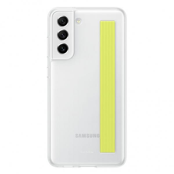 Samsung Original Galaxy S21 FE Skal Slim Strap Cover Vit