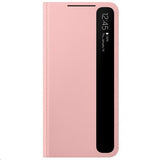 Samsung Original Galaxy S21 Fodral Smart Clear View Cover Rosa