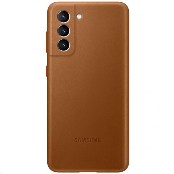 Samsung Original Galaxy S21 Skal Leather Cover Brun