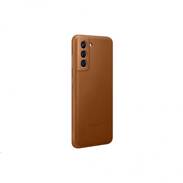 Samsung Original Galaxy S21 Skal Leather Cover Brun