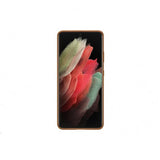 Samsung Original Galaxy S21 Ultra Skal Leather Cover Brun