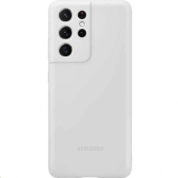 Samsung Original Galaxy S21 Ultra Skal Silicone Cover Ljusgrå