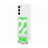 Samsung Original Galaxy S22 Plus Skal Silicone Cover with Strap Vit
