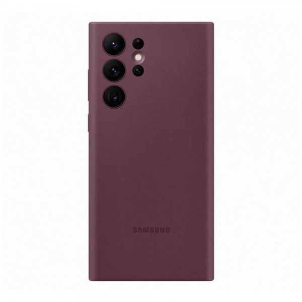 Samsung Original Galaxy S22 Ultra Skal Silicone Cover Burgundy