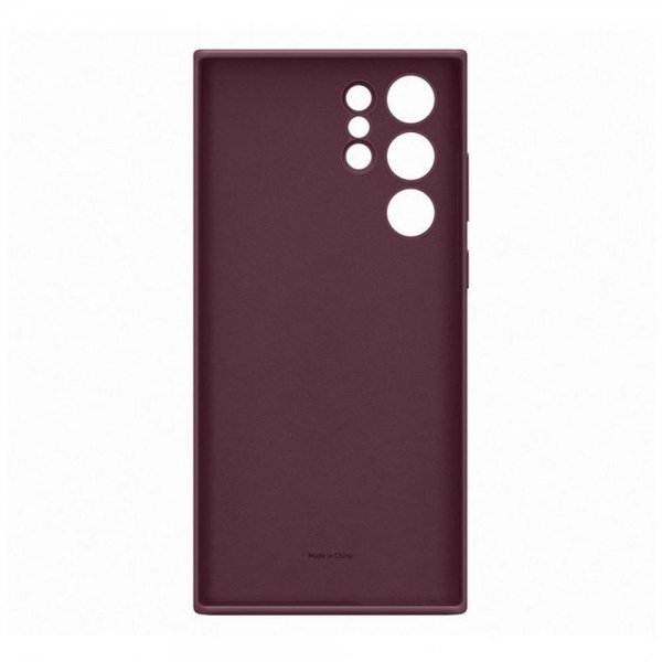 Samsung Original Galaxy S22 Ultra Skal Silicone Cover Burgundy