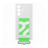 Samsung Original Galaxy S22 Ultra Skal Silicone Cover with Strap Vit