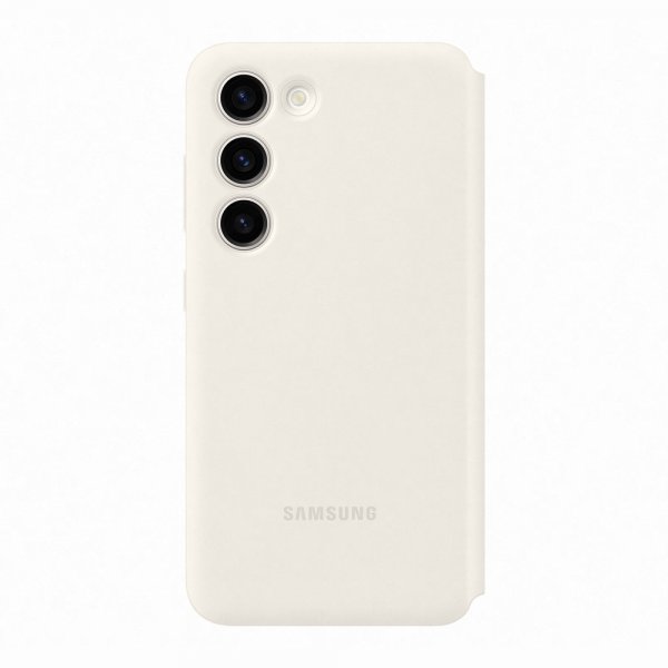 Samsung Original Galaxy S23 Plus Fodral Smart View Wallet Case Cream