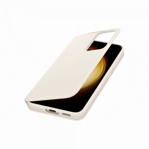 Samsung Original Galaxy S23 Plus Fodral Smart View Wallet Case Cream