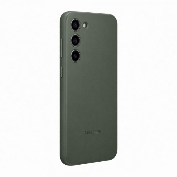 Samsung Original Galaxy S23 Plus Skal Leather Cover Grön