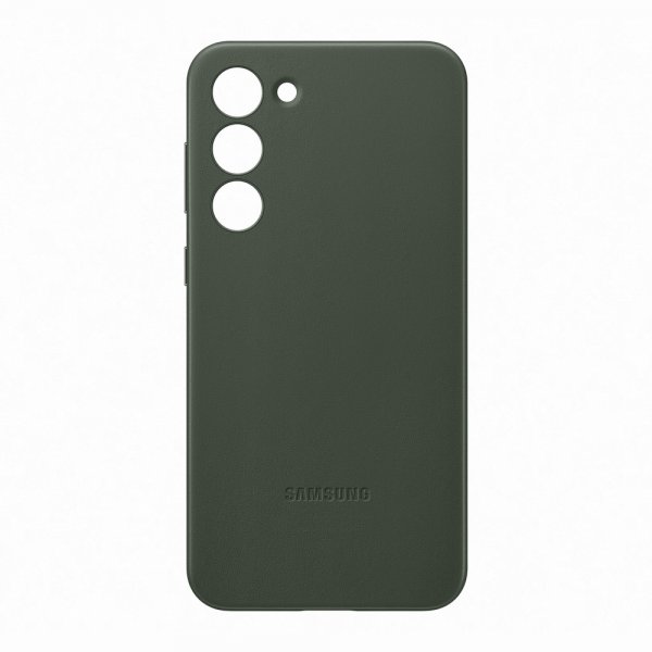 Samsung Original Galaxy S23 Plus Skal Leather Cover Grön