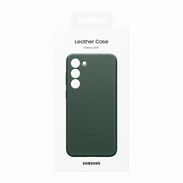 Samsung Original Galaxy S23 Plus Skal Leather Cover Grön