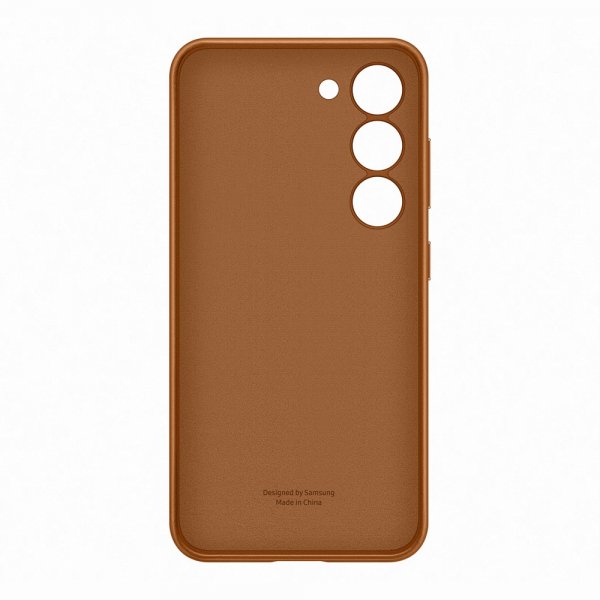 Samsung Original Galaxy S23 Skal Leather Cover Camel