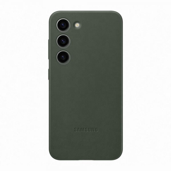 Samsung Original Galaxy S23 Skal Leather Cover Grön