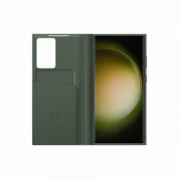 Samsung Original Galaxy S23 Ultra Fodral Smart View Wallet Case Khaki