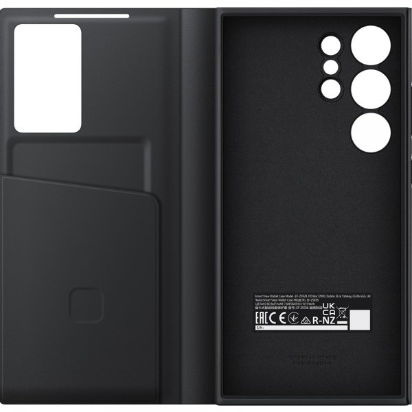 Samsung Original Galaxy S24 Ultra Fodral Smart View Wallet Case Svart