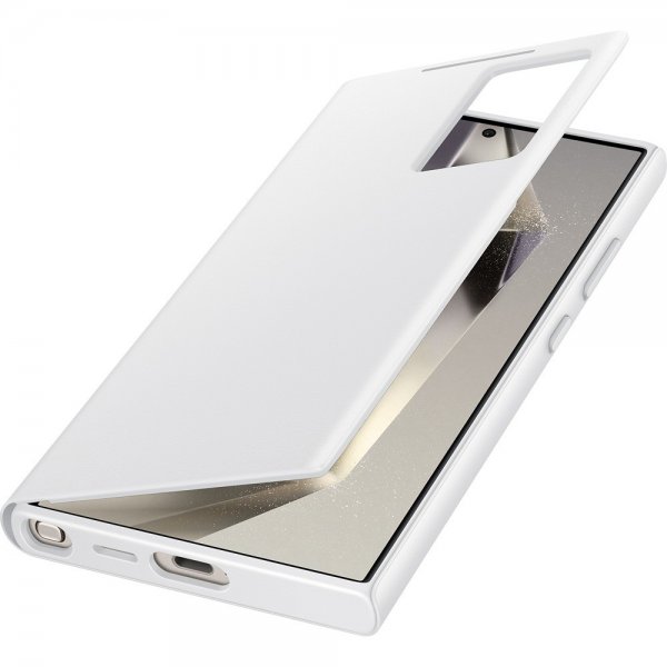 Samsung Original Galaxy S24 Ultra Fodral Smart View Wallet Case Vit