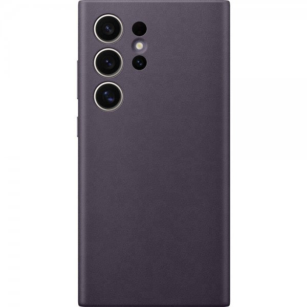 Samsung Galaxy S24 Ultra Skal Vegan Leather Case Dark Violet