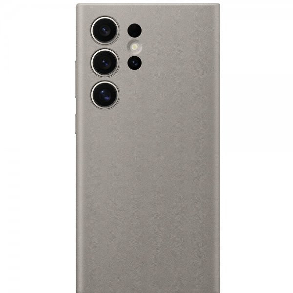 Samsung Original Galaxy S24 Ultra Skal Vegan Leather Case Taupe