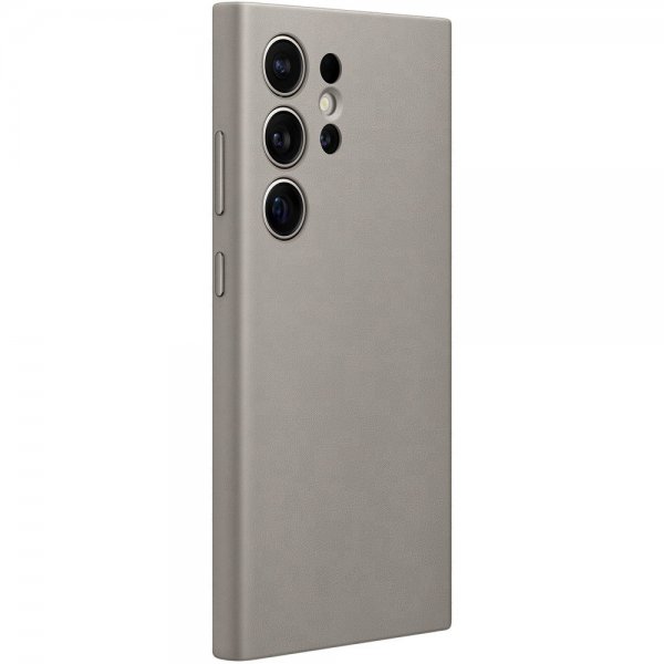 Samsung Original Galaxy S24 Ultra Skal Vegan Leather Case Taupe