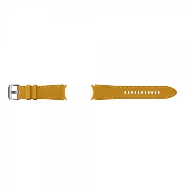 Samsung Original Galaxy Watch 20mm Armband Hybrid Leather Strap (M/L) Mustard