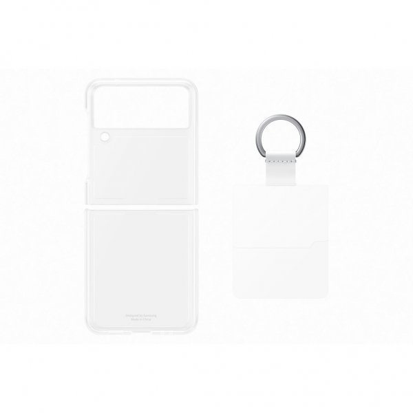 Samsung Original Galaxy Z Flip 3 Skal Clear Cover with Ring Transparent