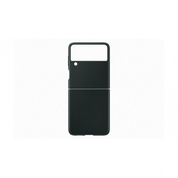 Samsung Original Galaxy Z Flip 3 Skal Leather Cover Grön