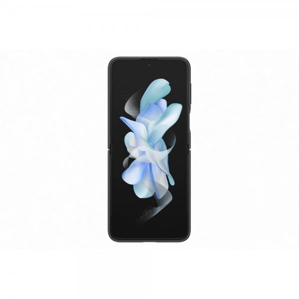 Samsung Original Galaxy Z Flip 4 Skal Flap Leather Cover Svart