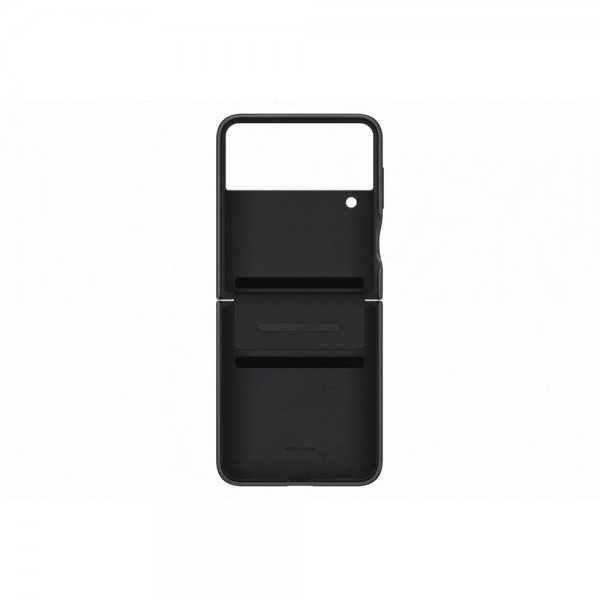 Samsung Original Galaxy Z Flip 4 Skal Flap Leather Cover Svart