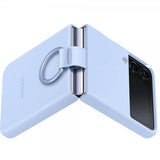 Samsung Original Galaxy Z Flip 4 Skal Silicone Cover with Ring Arctic Blue