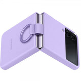Samsung Original Galaxy Z Flip 4 Skal Silicone Cover with Ring Bora Purple
