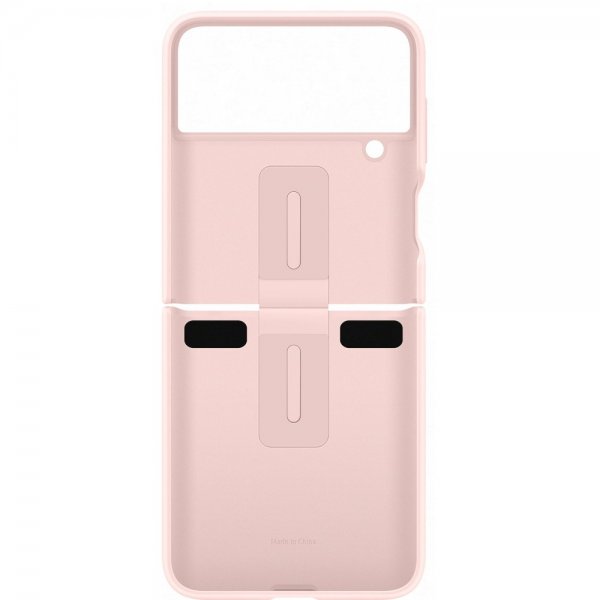 Samsung Original Galaxy Z Flip 4 Skal Silicone Cover with Ring Rosa