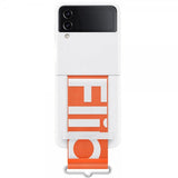Samsung Original Galaxy Z Flip 4 Skal Silicone Cover with Strap Vit