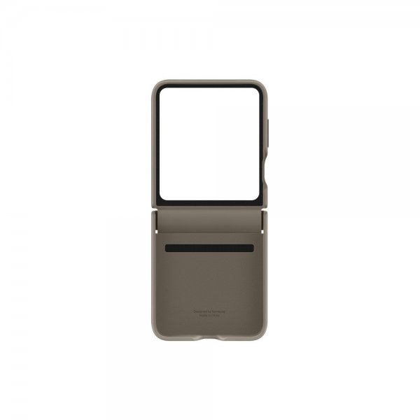 Samsung Original Galaxy Z Flip 5 Skal Flap Eco-Leather Case Etoupe