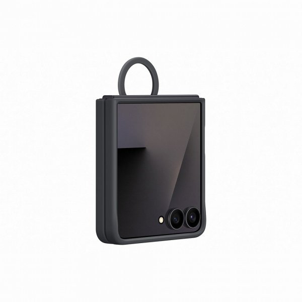 Samsung Original Galaxy Z Flip 7 Skal Ring Case Silicone Svart