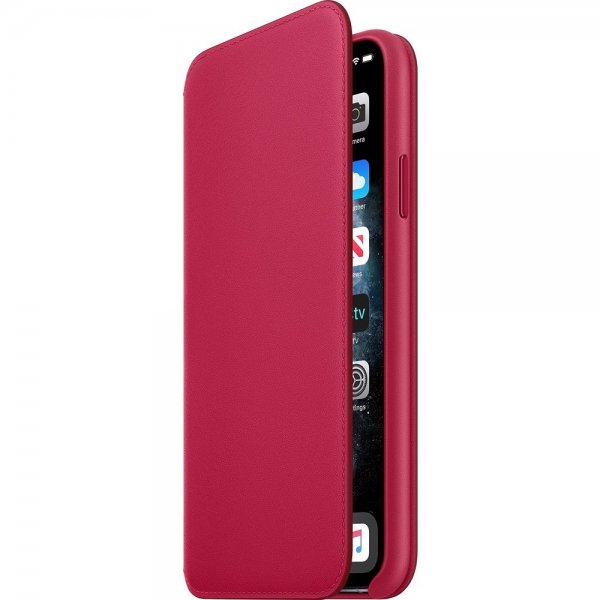 Apple Original iPhone 11 Pro Fodral Leather Folio Raspberry