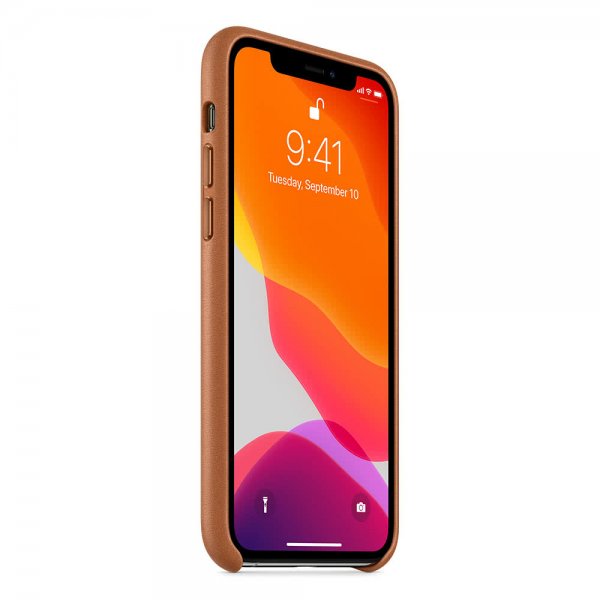 Apple Original iPhone 11 Pro Skal Leather Case Saddle Brown