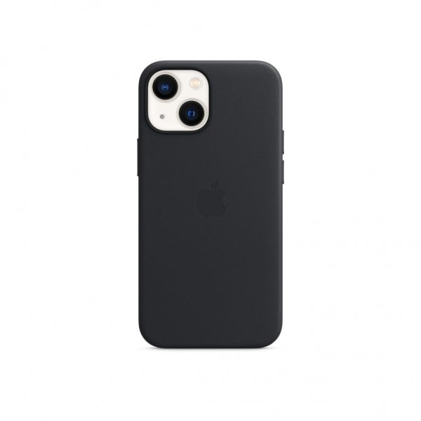 Apple Original iPhone 13 Mini Skal Leather Case MagSafe Midnatt