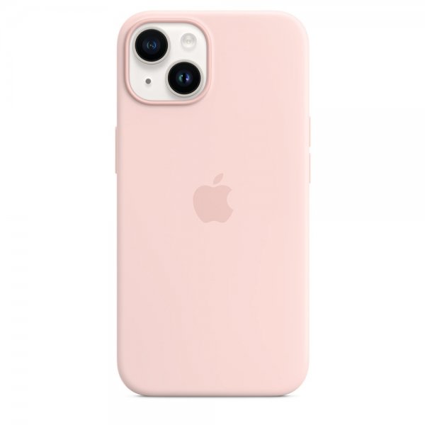 Apple Original iPhone 14 Plus Skal Silicone Case MagSafe Kritrosa