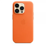 Apple Original iPhone 14 Pro Max Skal Leather Case MagSafe Orange