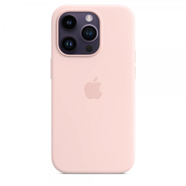 Apple Original iPhone 14 Pro Max Skal Silicone Case MagSafe Kritrosa