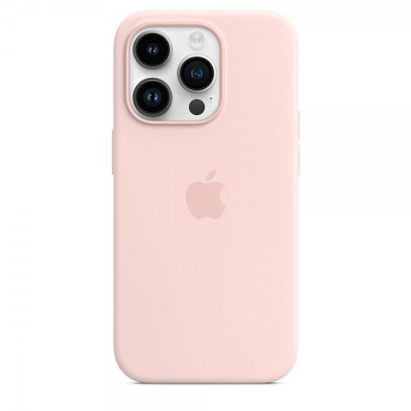 Apple Original iPhone 14 Pro Max Skal Silicone Case MagSafe Kritrosa